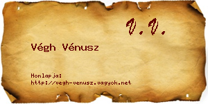 Végh Vénusz névjegykártya